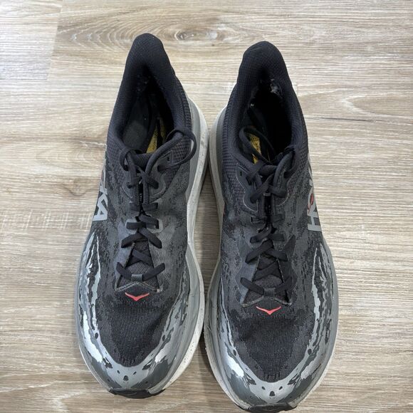 Hoka Shoes Mens Size 14 Stinson 7 Running Shoe Black Outer Orbit Athletic - Picture 5 of 9